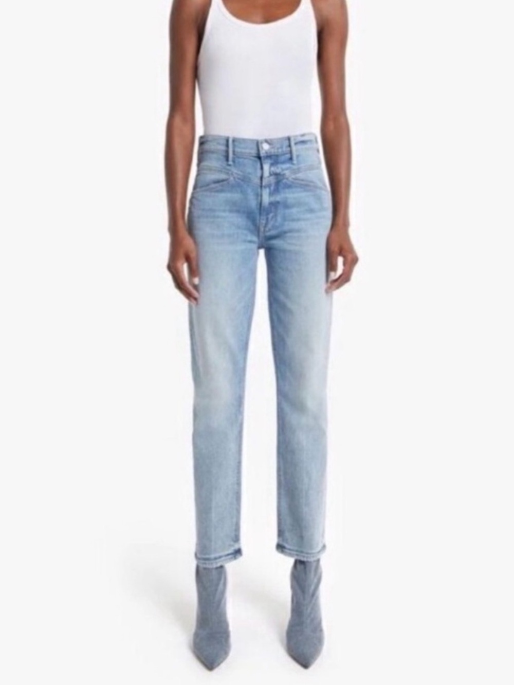 Mother Superior The Dazzler Yoke Front Ankle Jeans In‎ Wild Calling Size 26